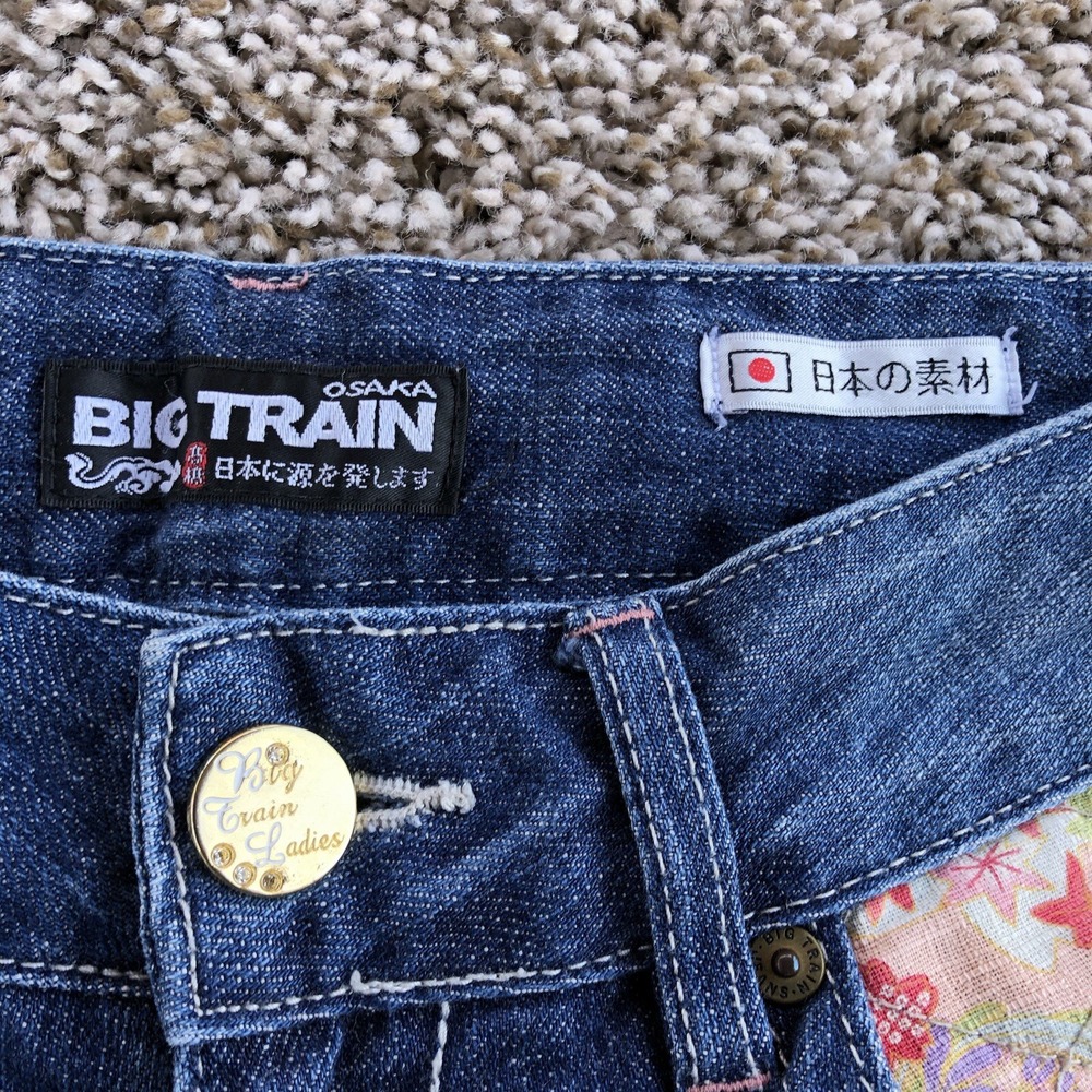 Vintage Big Train Japan Osaka Cropped Jean (28x23) Embroidered Made In Japan Y2K - Picture 4 of 10
